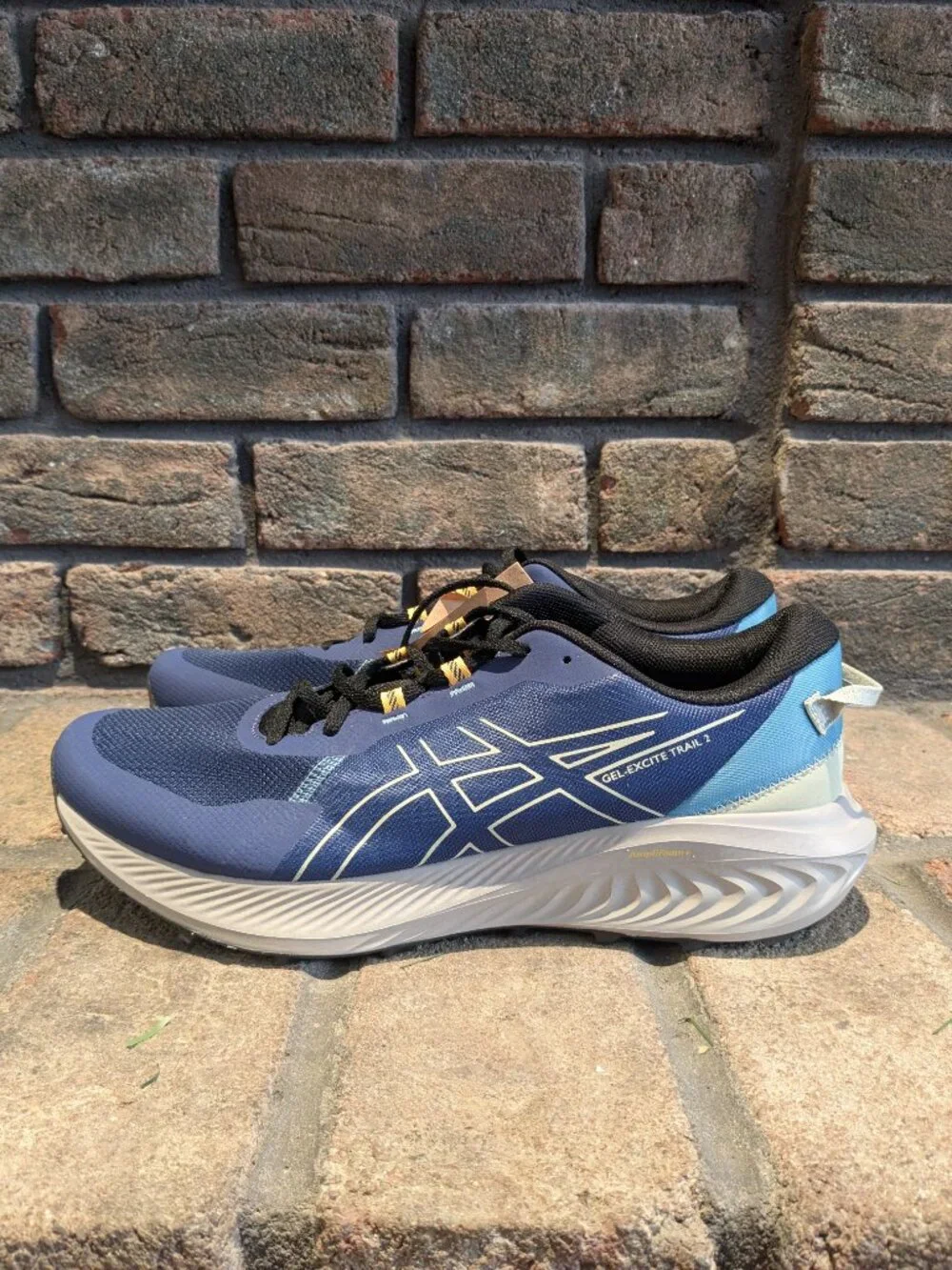 NEW Asics Gel Excite Trail 2 Mens 13 Running Gym Shoes Sneakers Deep Ocean Blue - Picture 3 of 11